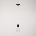 Silicone track pendant lamp with textile cable