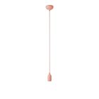 Colored silicone pendant lamp with fabric cable