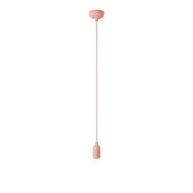 Colored silicone pendant lamp with fabric cable