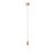  Colorful silicone hanging lamp with fabric cable
