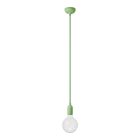 Colored silicone pendant lamp with fabric cable