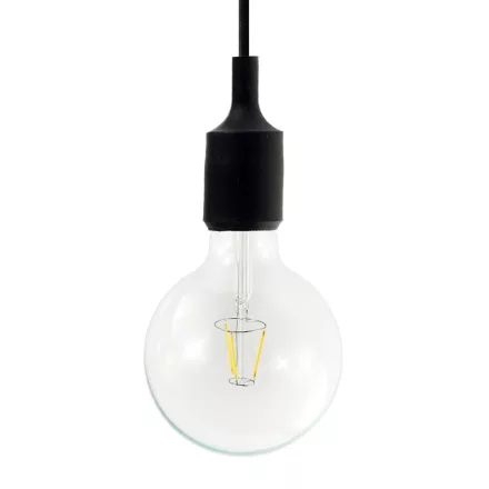  Suspended lamp with textile cable and silicone details - Made in Italy - With bulb included