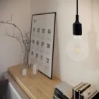  Suspended lamp with textile cable and silicone details - Made in Italy - With bulb included