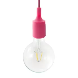    Suspended lamp with textile cable and silicone details - Made in Italy - With bulb included