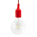  Suspended lamp with textile cable and silicone details - Made in Italy - With bulb included