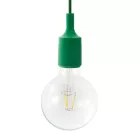  Suspended lamp with textile cable and silicone details - Made in Italy - With bulb included