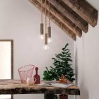 Suspended lamp with XL marine cord and large bark lamp holder – Made in Italy – Bulb included