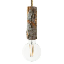   Suspended lamp with XL marine cord and large bark lamp holder – Made in Italy – Bulb included