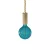 Suspended lamp XL with marine rope and wooden details - Made in Italy - Bulb included