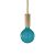  Hanging lamp with XL boat cord and wooden details - Made in Italy - Bulb included