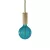 Suspended lamp XL with marine rope and wooden details - Made in Italy - Bulb included