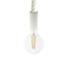 3XL Pendant lamp with 30 mm marine cord and painted wood details - Made in Italy - Bulb included