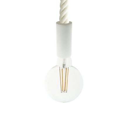 3XL Pendant lamp with 30 mm marine cord and painted wood details - Made in Italy - Bulb included