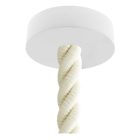 3XL Pendant lamp with 30 mm marine cord and painted wood details - Made in Italy - Bulb included