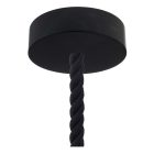 Suspended lamp 2XL with 24 mm marine rope, painted wood details - Made in Italy - Bulb included