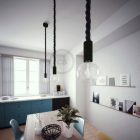 3XL Pendant lamp with 30 mm marine cord and painted wood details - Made in Italy - Bulb included