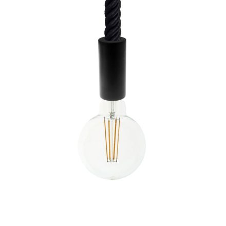  Hanging lamp 3XL 30mm with marine cord painted wood details - Made in Italy - Bulb included
