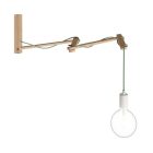 Pinocchio XL, adjustable wooden wall bracket for wall lamps