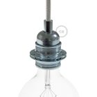 E27 metal lamp holder set with double ring nut for lampshades