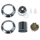 E27 metal lamp holder set with double ring nut for lampshades