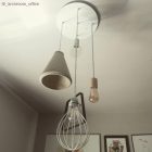 E27 metal lamp holder set with double ring nut for lampshades