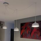 E27 metal lamp holder set with double ring nut for lampshades