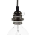 E27 metal lamp holder set with double ring nut for lampshades