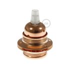 E27 metal lamp holder set with double ring nut for lampshades
