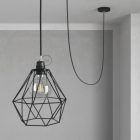 E27 metal lamp holder set with double ring nut for lampshades