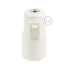 Thermoplastic E27 lamp socket set with switch