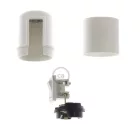 Thermoplastic E27 lamp socket set with switch