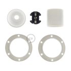 Double sleeve, thermoplastic E27 lamp holder set for lampshades