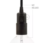 Thermoplastic E27 lamp socket set with switch