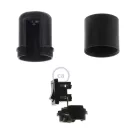 Thermoplastic E27 lamp socket set with switch