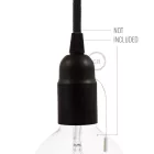 Thermoplastic E27 lamp socket set with pull switch