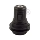 Double-sleeve, thermoplastic E27 lamp socket set for lampshades with switch