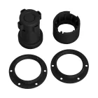 Double-sleeve black heat-softening E27 lamp socket set for lampshades and Lumet String Lights
