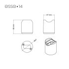 Esse14 wall or ceiling lamp holder with S14d connector - Waterproof IP44
