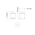 Kit for S14 lamp holders for pendant lamps with S14d connector