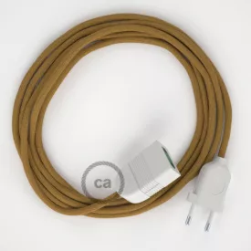    Golden Honey Cotton fabric RC31 2P 10A Extension cable Made in Italy