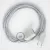  Sparkly White Rayon fabric RL01 2P 10A Extension cable Made in Italy