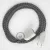  Black ZigZag Rayon fabric RZ04 2P 10A Extension cable Made in Italy