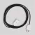 Electrical extension cable with black textile cable 2P 10A, made in Italy