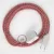 Red ZigZag Rayon fabric RZ09 2P 10A Extension cable Made in Italy