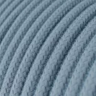 Electrical extension cable, ocean blue cotton cable 2P 10A, made in Italy