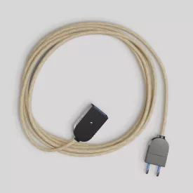   Electrical extension cable with neutral jute cable 2P 10A Made in Italy