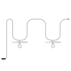 Modular portable outdoor string lights IP65, with 2 lampshades