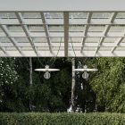 Modular portable outdoor string lights IP65, with 2 lampshades