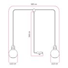 Modulair IP65 2-way pluggable outdoor lamp with unbreakable Unbreak-a-Ball shades