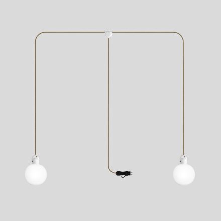 Modulair IP65 2-way pluggable outdoor lamp with unbreakable Unbreak-a-Ball shades